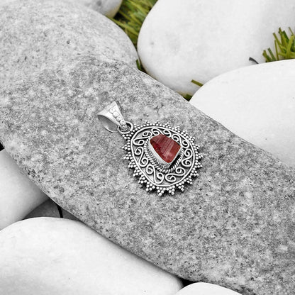 Filigree - Pink Tourmaline Rough Pendant P-1214 SDP118660