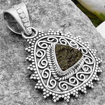 Filigree - Tektite Rough - Greek Pendant P-1214 SDP118664