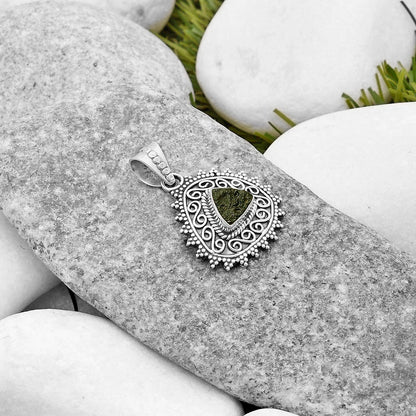 Filigree - Tektite Rough - Greek Pendant P-1214 SDP118664