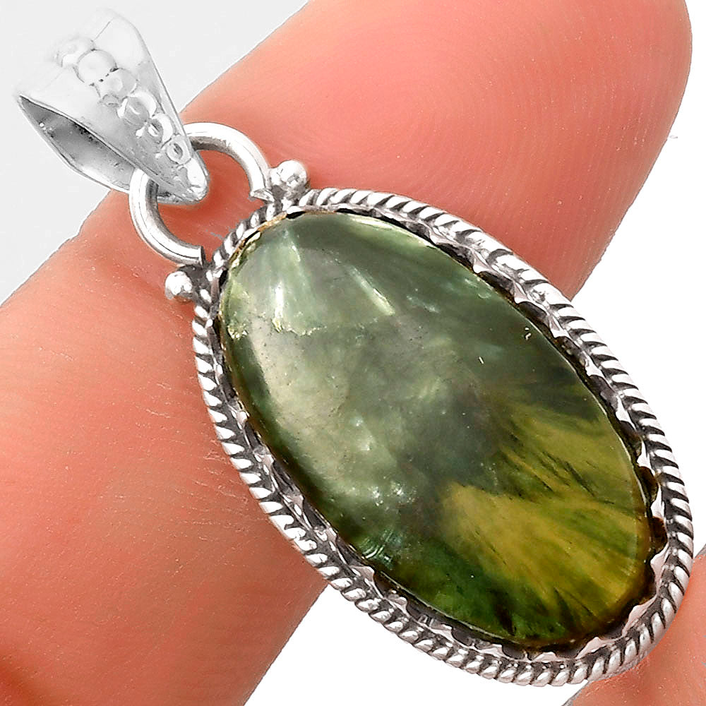 Natural Russian Seraphinite Pendant P-1515 SDP118726