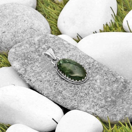 Natural Russian Seraphinite Pendant P-1515 SDP118726