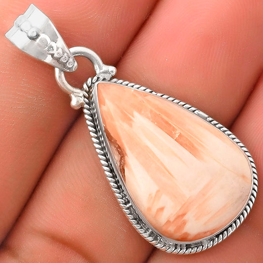 Natural Orange Scolecite - India Pendant P-1056 SDP118741