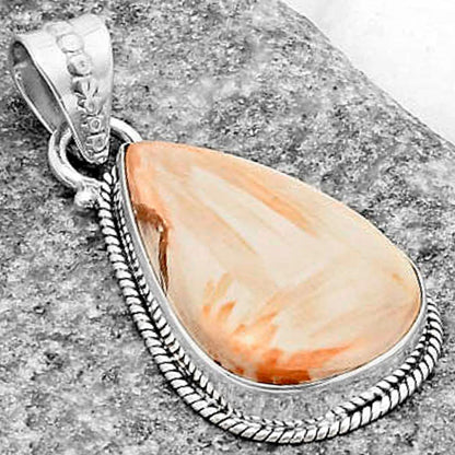 Natural Orange Scolecite - India Pendant P-1056 SDP118741