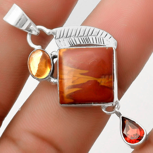 Noreena Jasper, Citrine & Garnet Pendant P-1414 SDP118744