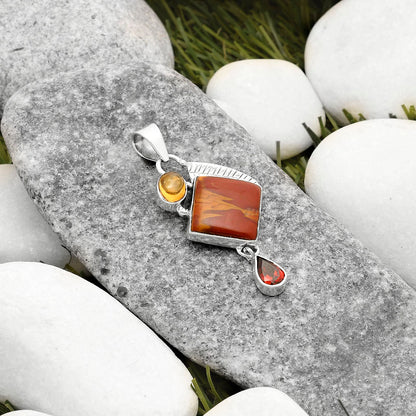 Noreena Jasper, Citrine & Garnet Pendant P-1414 SDP118744