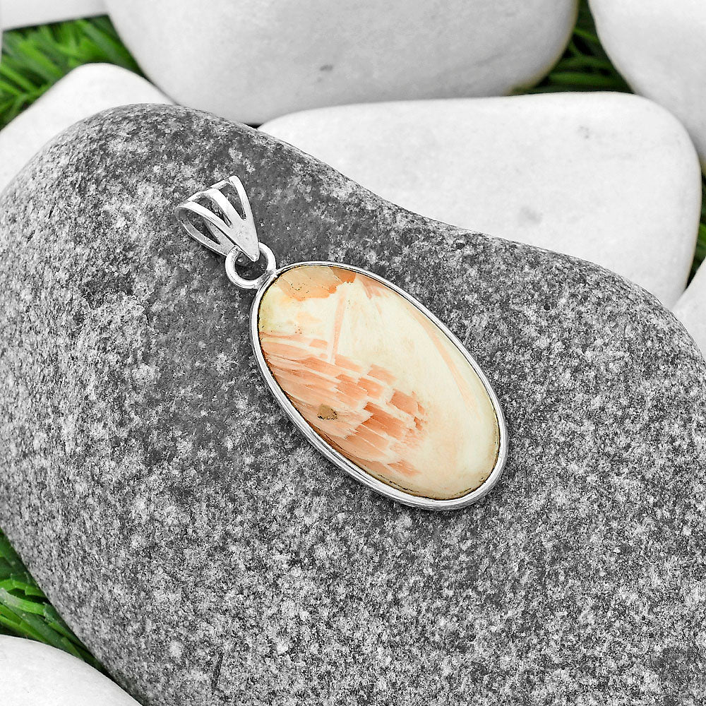 Natural Orange Scolecite - India Pendant P-1001 SDP118994