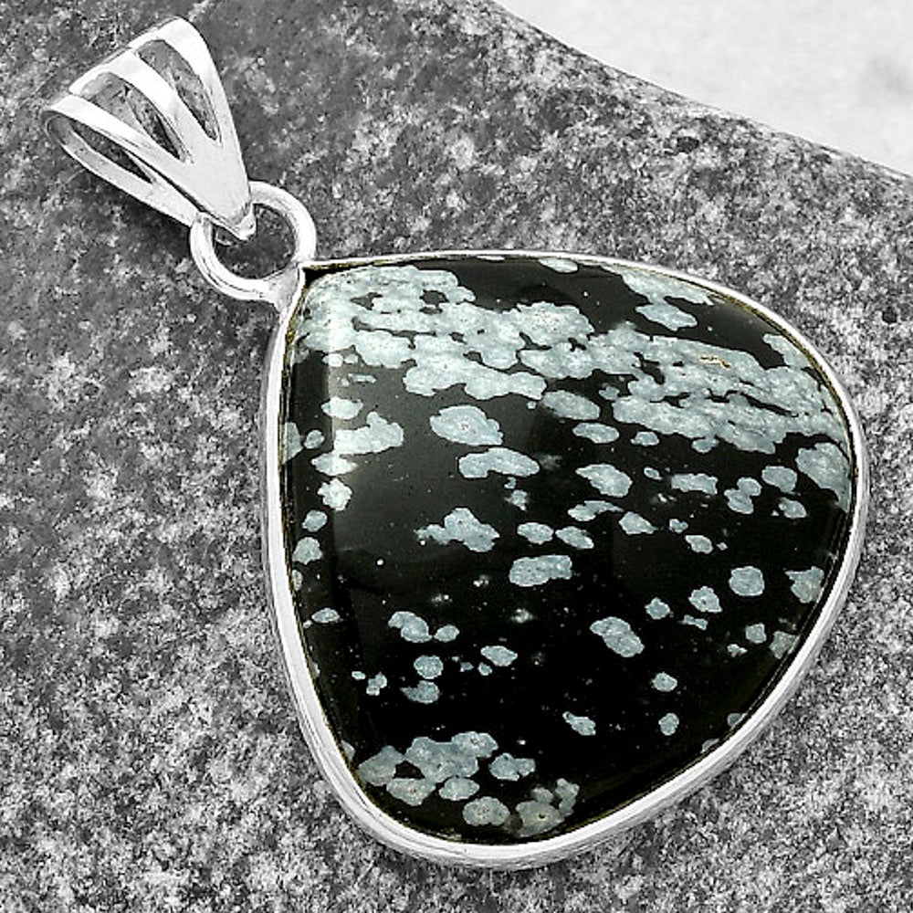 Natural Snow Flake Obsidian Pendant P-1001 SDP119032