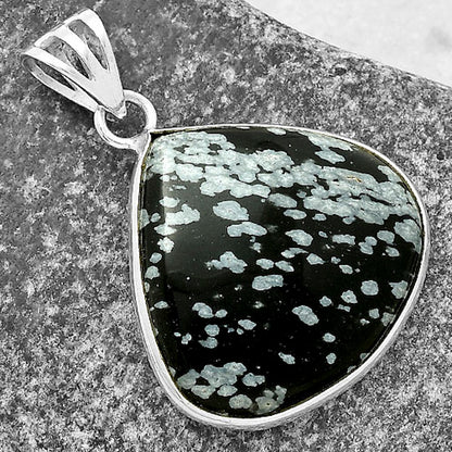 Natural Snow Flake Obsidian Pendant P-1001 SDP119032