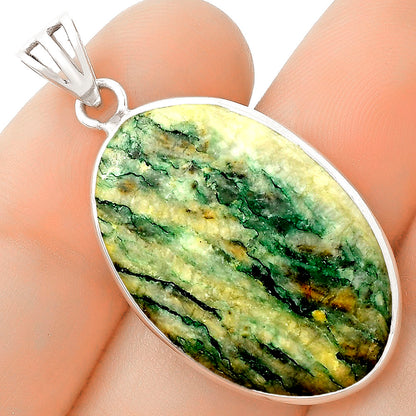 Natural Tree Weed Moss Agate - India Pendant P-1001 SDP119040