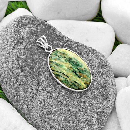 Natural Tree Weed Moss Agate - India Pendant P-1001 SDP119040
