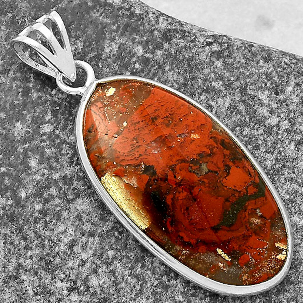 Natural Red Brecciated Jasper Pendant P-1001 SDP119041
