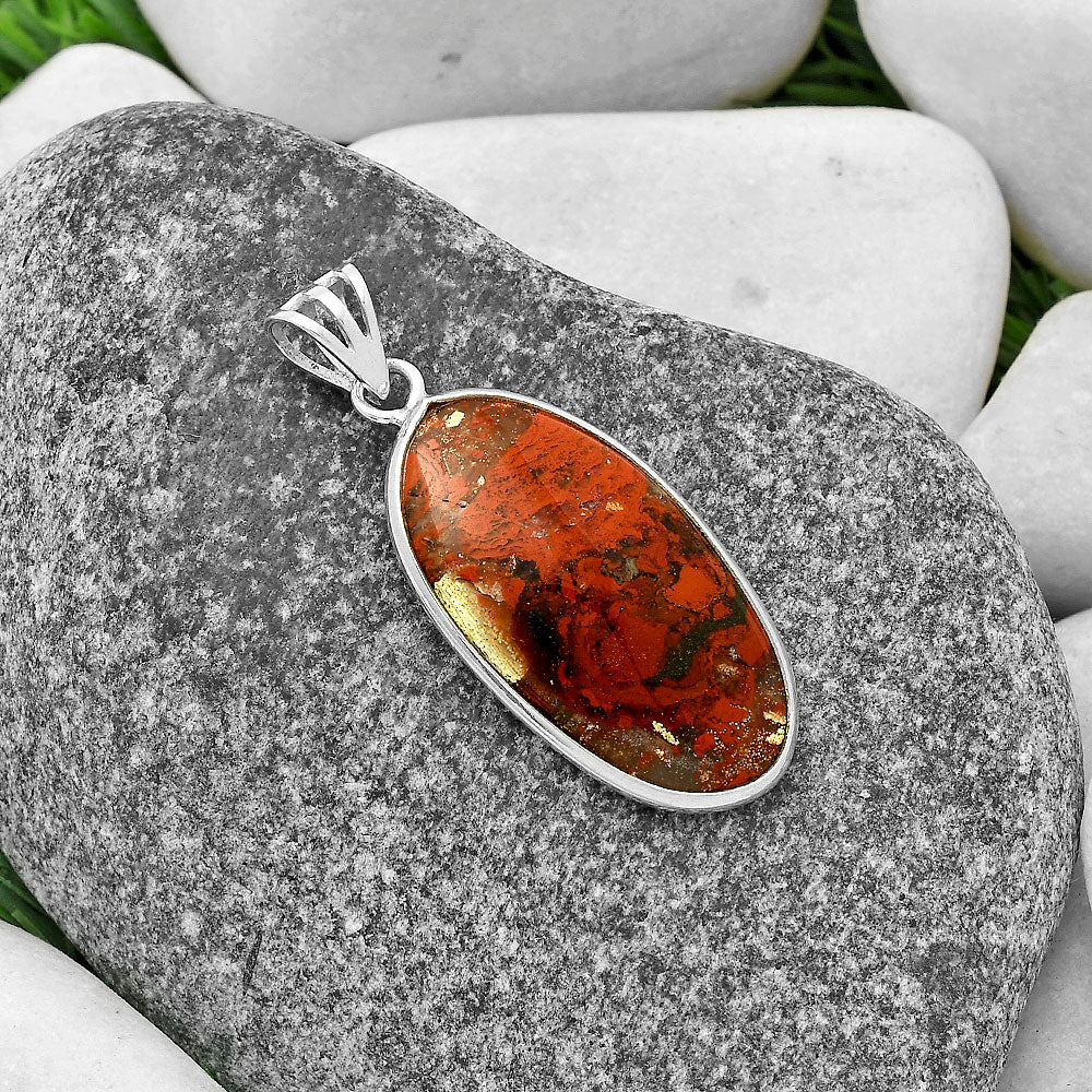Natural Red Brecciated Jasper Pendant P-1001 SDP119041