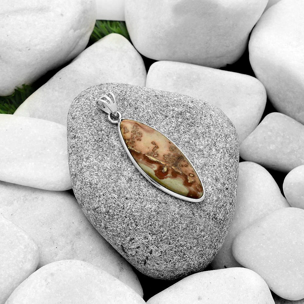Natural Coffee Bean Jasper Pendant P-1001 SDP119115