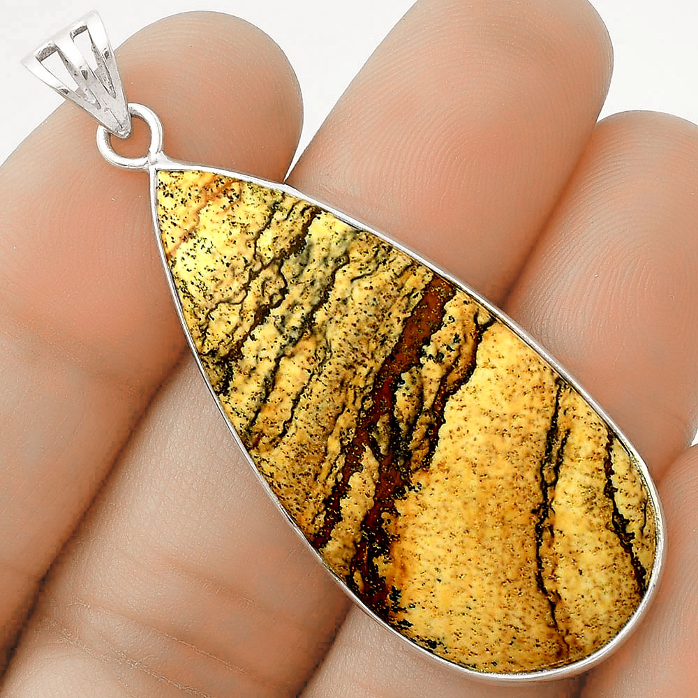 Natural Picture Jasper Pendant P-1001 SDP119116