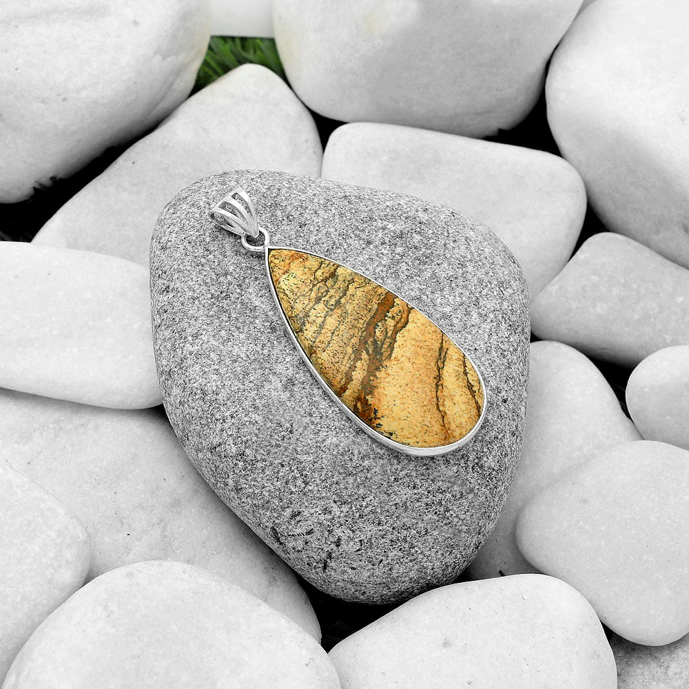 Natural Picture Jasper Pendant P-1001 SDP119116
