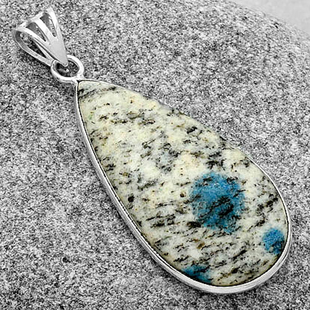 Natural K2 Blue - Azurite In Quartz Pendant P-1001 SDP119123