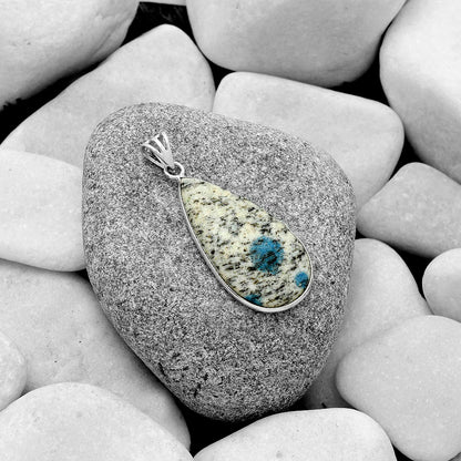 Natural K2 Blue - Azurite In Quartz Pendant P-1001 SDP119123