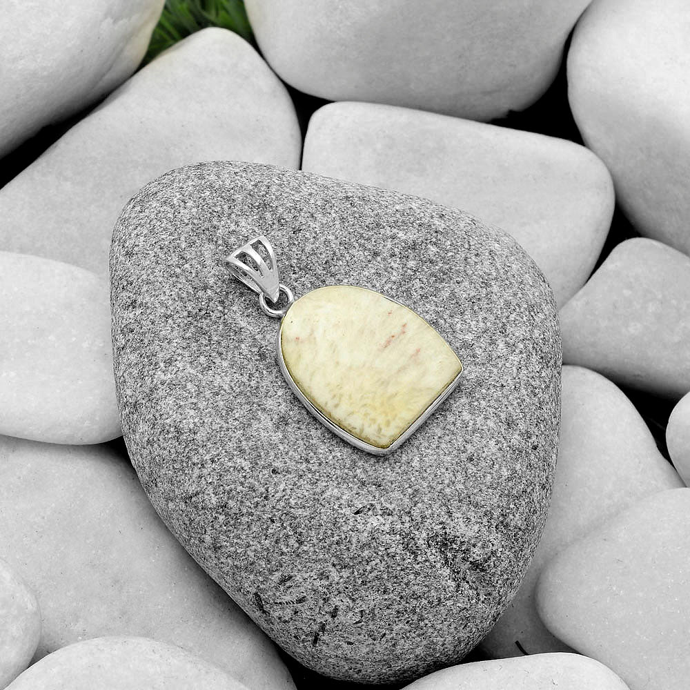 Natural White Scolecite Pendant P-1001 SDP119148