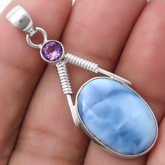 Natural Owyhee Opal & Amethyst Pendant P-1600 SDP119533