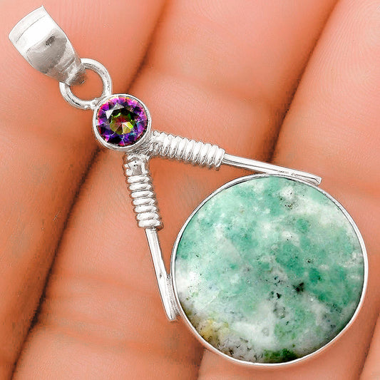 Natural Larsonite Jasper & Mystic Topaz Pendant P-1600 SDP119555