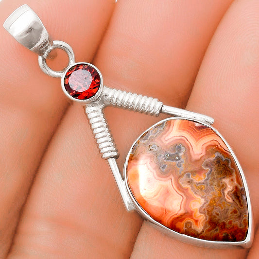 Rare Cady Mountain Agate & Garnet Pendant P-1600 SDP119556