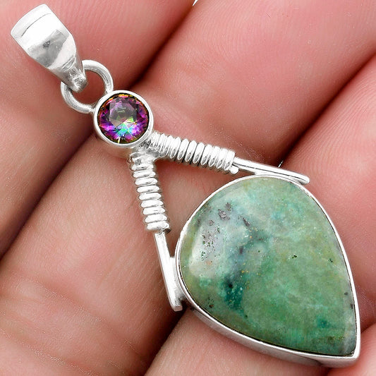 Natural Larsonite Jasper & Mystic Topaz Pendant P-1600 SDP119567