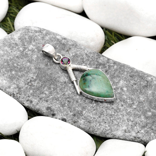 Natural Larsonite Jasper & Mystic Topaz Pendant P-1600 SDP119567