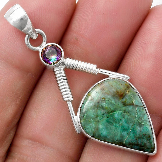 Natural Larsonite Jasper & Mystic Topaz Pendant P-1600 SDP119570