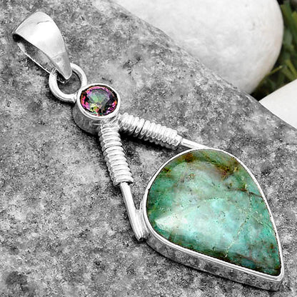 Natural Larsonite Jasper & Mystic Topaz Pendant P-1600 SDP119570