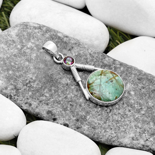 Natural Larsonite Jasper & Mystic Topaz Pendant P-1600 SDP119571