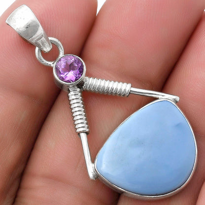 Natural Owyhee Opal & Amethyst Pendant P-1600 SDP119575
