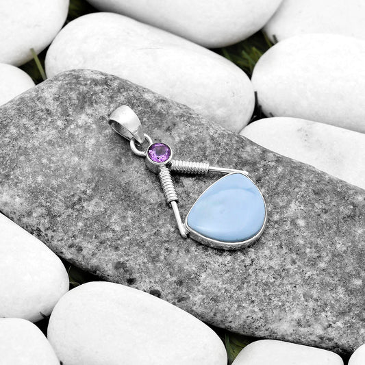 Natural Owyhee Opal & Amethyst Pendant P-1600 SDP119575