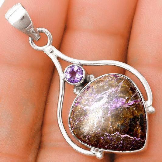 Purpurite - South Africa & Amethyst Pendant P-1575 SDP119627