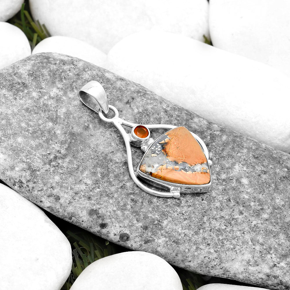 Maligano Jasper Indonesia & Carnelian Pendant P-1575 SDP119637