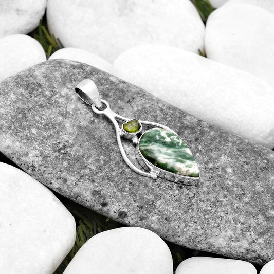 Natural Dioptase & Kornerupine Pendant P-1575 SDP119652