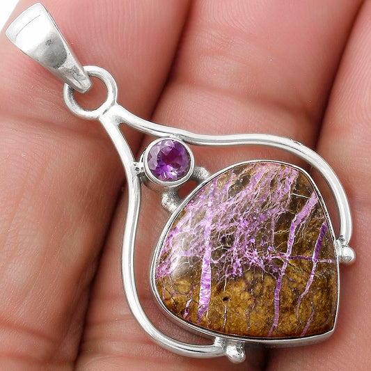 Purpurite - South Africa & Amethyst Pendant P-1575 SDP119658