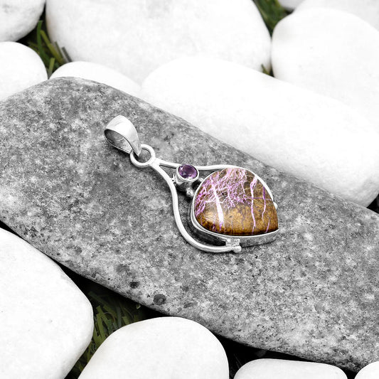 Purpurite - South Africa & Amethyst Pendant P-1575 SDP119658