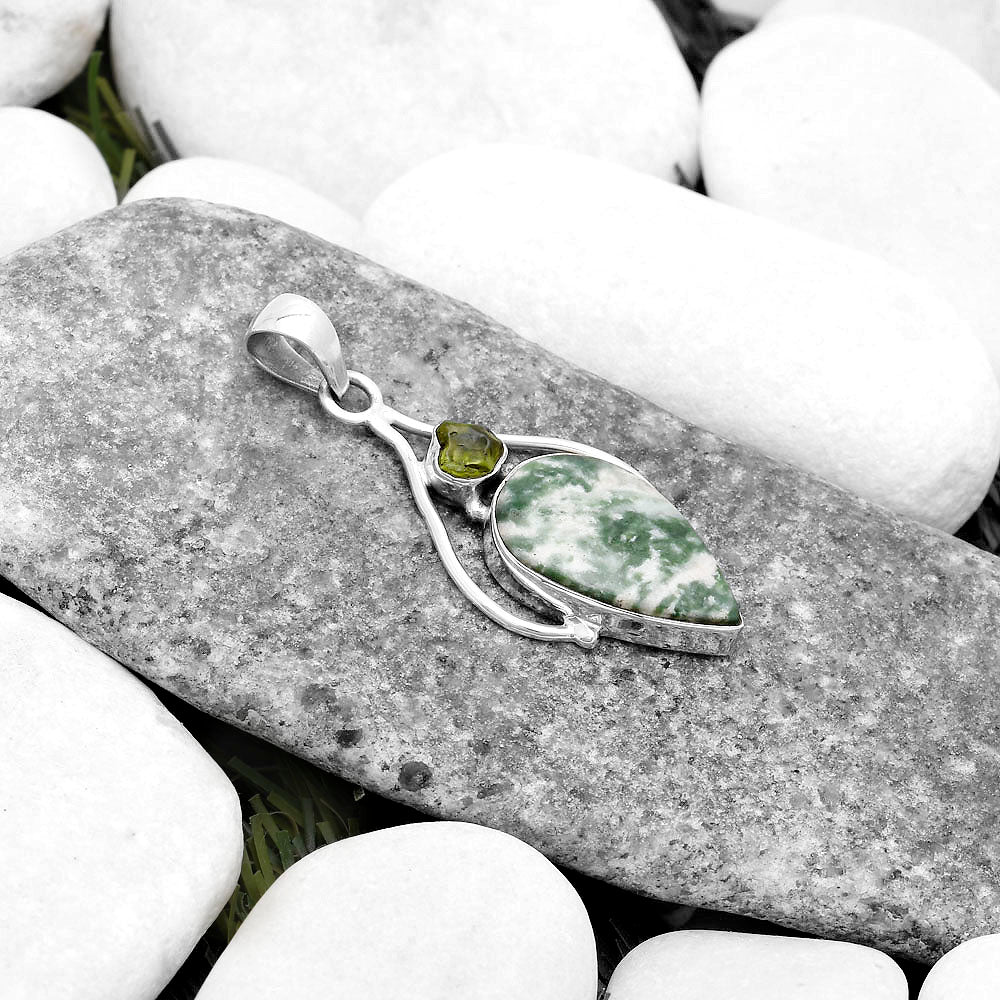 Natural Dioptase & Kornerupine Pendant P-1575 SDP119659