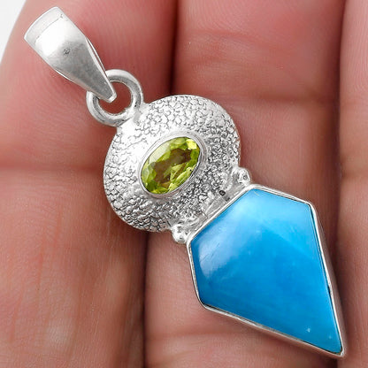 Natural Smithsonite & Peridot Pendant P-1676 SDP119723