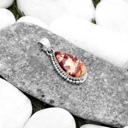 Natural Indian Paint Gemstone Pendant P-1326 SDP119746
