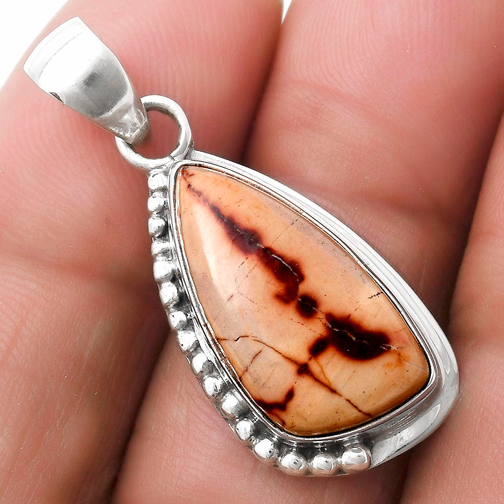 Natural Indian Paint Gemstone Pendant P-1326 SDP119781
