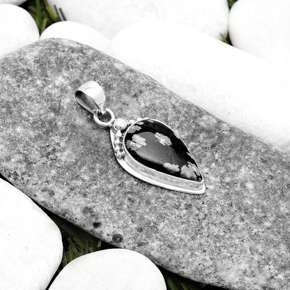Natural Snow Flake Obsidian Pendant P-1350 SDP119785