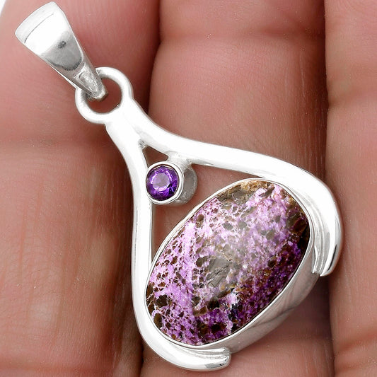 Purpurite - South Africa & Amethyst Pendant P-1057 SDP119821