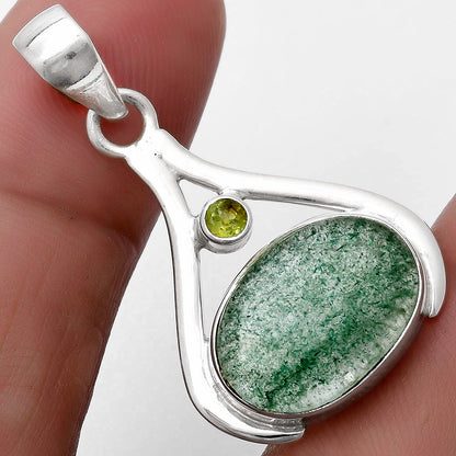 Natural Green Aventurine & Peridot Pendant P-1057 SDP119828