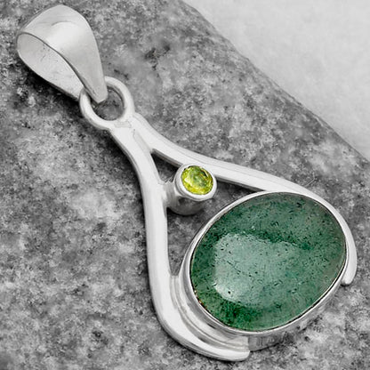 Natural Green Aventurine & Peridot Pendant P-1057 SDP119828
