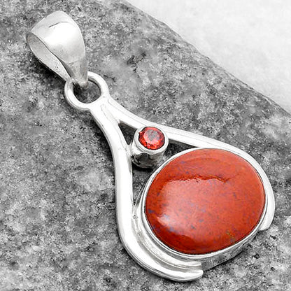 Natural Red Moss Agate & Garnet Pendant P-1057 SDP119839