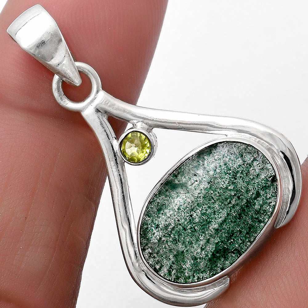 Natural Green Aventurine & Peridot Pendant P-1057 SDP119841