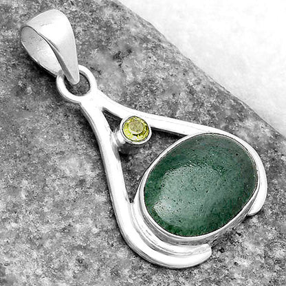 Natural Green Aventurine & Peridot Pendant P-1057 SDP119841