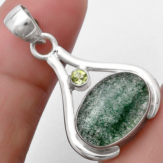 Natural Green Aventurine & Peridot Pendant P-1057 SDP119843