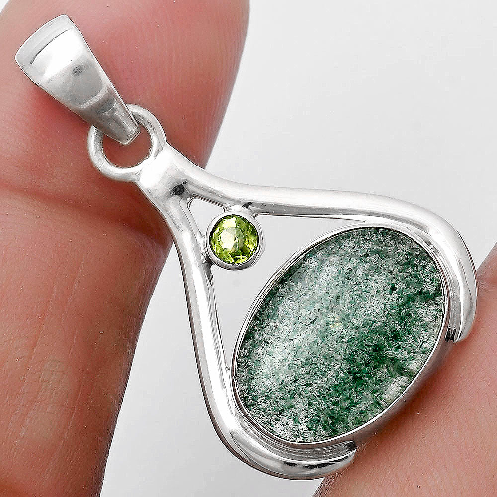 Natural Green Aventurine & Peridot Pendant P-1057 SDP119852